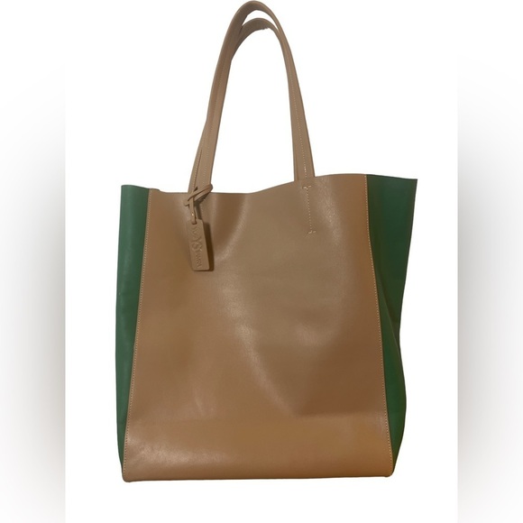 Yosi Samra Bi Color Leather Cabas Tote - Picture 1 of 8